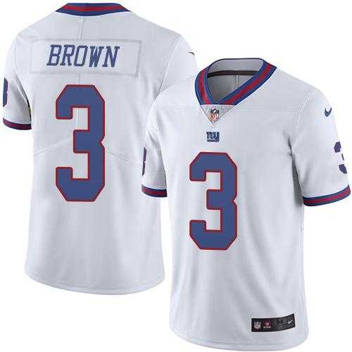 Nike Men & Women & Youth Giants 3 Josh Brown White Color Rush Limited Jersey,We sell and wholesale Nike Men & Women & Youth Giants 3 Josh Brown White Color Rush Limited Jersey on line form chian!